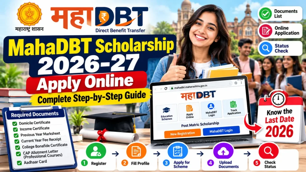MahaDBT Scholarship 2026-27: Complete Step-by-Step Application Guide
